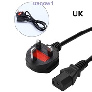 AHOUR1 AC Power Supply Adapter, Universal 3-Prong US UK EU CN Power Cord, Extension Power Cable Black 3*0.75mm 3 Pin Power Cord Cable Laptop