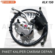 Pig Head Front Caliper + Front Master Brake Set KLX 150 Front Brake Set Package + KLX Silver Caliper