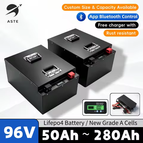 96V Lithium Iron Phosphate 50Ah 70Ah 100Ah 120Ah 150Ah 200Ah 280Ah Lifepo4 Battery for Sightseeing V
