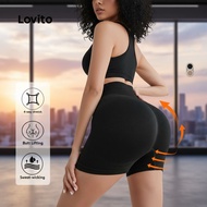 Lovito Sporty Sport Shorts Butt Lifting Yoga Pants Sweat High Waist  QuickDrying Sports Shorts for W