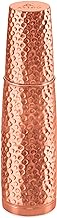 Attro Jal Hammered Finish Copper Water Bottle With Glass,1000 ml
