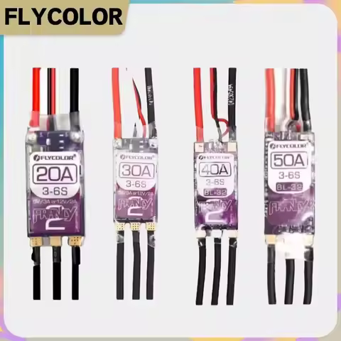 FLYCOLOR Francy 2 Brushless ESC 20A 30A 40A 50A BLHELI-32 BL32 3-6S Speed Controller 5V/3A 12V/2A Fo