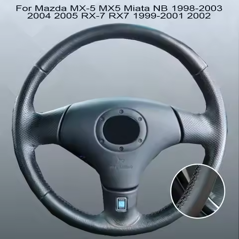 Custom Microfibre Leather Car Steering Wheel Cover For Mazda MX-5 MX5 Miata NB 1998-2003 2004 2005 R
