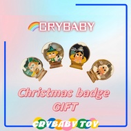 Ship Now From Bangkok! CRYBABY Lonely Christmas Series Badge Tag (Sold Individually) POPMART toy gift