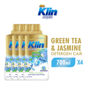 [Paket isi 4] So Klin Detergen Cair Nature Green Tea & Jasmine Botol 700ml
