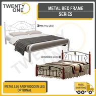 Twentyone METAL BED FRAME/METAL BED FRAME WITH WOODEN LEGS(SIZE:QUEEN/KING)