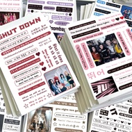 Black-P Lyrics Stickers (8 Pieces) - Music Lyric Decor Decals for Luggage, Water Bottles & Sketchboo