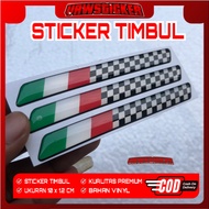 ITALY RAISED STICKER CHEAP 3D STICKER 3D RACING ITALY RACING CHEAP