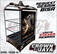 Stiker Decal Sangkar Kenari Motif KUBY - Decal Stiker Sangkar Burung Kenari No 1 2 3 Variasi Desain 