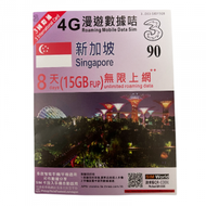 8日【新加坡】(15GB FUP) 4G/3G 無限上網卡數據卡SIM咭