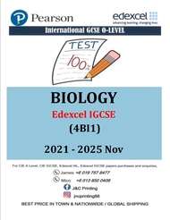 EDEXCEL IGCSE BIOLOGY 4BI1 2021-2025 Nov (PAPER 1 & 2)