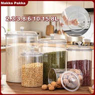 2.3/3.8/6/10/15.8L Large Capacity Airtight Transparent Jar Airtight Jar/ From airtight food containe