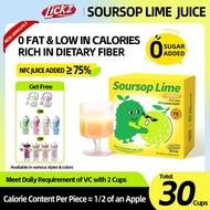 LICKZ JUICE Soursop Lime Juice Beverage Concentrate Bundle - 30 Sachets with Pot [0 Fat, 0 Sugar]