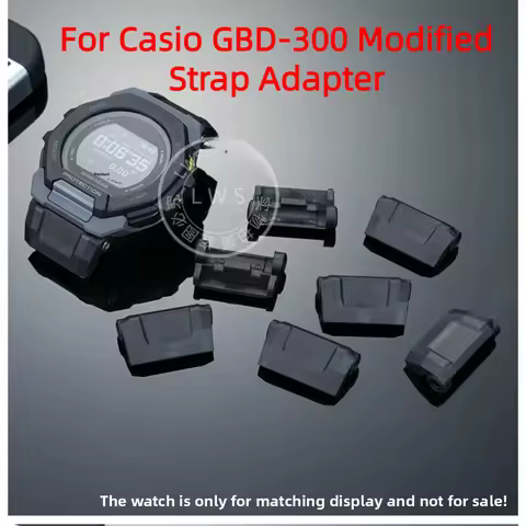 For Casio G-SHOCK GBD-300 GBD 300 Adapter modified GBD300 Connector Rubber Strap Genuine leather Con