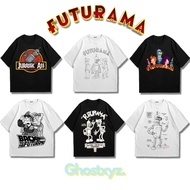 Ghostxyz T-Shirt Futurama Black White Oversize Vintage Tee