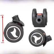 Black Universal Luggage Wheels Detachable Suitcase Travel Bag Replacement Caster Silent Wheel Bag Ac