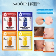 SADOER Orange VC Blueberry Collagen Lemon Whitening Pomegranate Fruit Moisturizing Nourishing Mask M