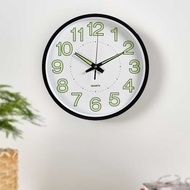 Round Wall Clock Quartz Luminous Glow in The Dark 30CM MDB4 - MDB1/MDB2/MDB3/MDB4 - White/Black Whit