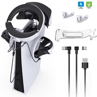 SONY PS5 VR2 PSVR2 DOBE 4 in 1 Set Storage Rack Hook 1 to 2 Magnetic Charging Cable TP5-2523 Taichun