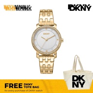 [FREE GIFT] DKNY Astoria Glitz Gold Stainless Steel Analog Quartz Watch For Women DK1L065M0045