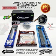 COMBO CRANKSHAFT JET 4.65MM,JET 6MM ( ESR MOTOR ) RACING CRANKSHAFT SET Y15ZR V1/V2