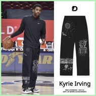 ❈ ☪ ☬ 2024 New Kyrie Irving Ink Printed Training Basketball Cotton SweatPants American Casual Loose