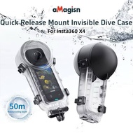 Shipped From Thailand Amagisn For Insta360 X4 Quick Release Stealth Diving Case 50m Waterproof Prote