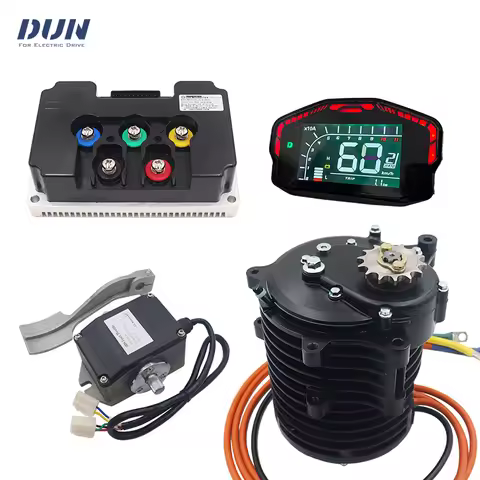 QS138 70H V3 3000W PMSM Mid Drive Motor with Fardriver ND72680 Display and Foot Pedal QS Motor Kit F