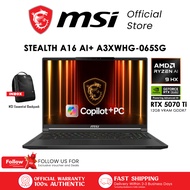 MSI Stealth A16 AI+ A3XWHG-065SG Copilot+ PC / AMD Ryzen AI 9 HX 370 Processor / GeForce RTX 5070 Ti