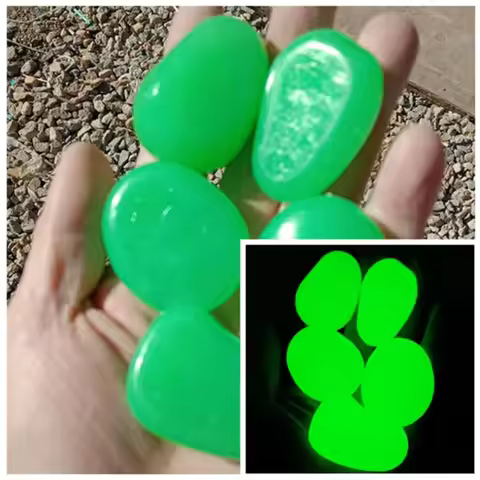 10pcs Decoration 4.5cm Luminous Pebbles Glow in Dark DIY Garden Luminous Stone Gravel Garden Decorat