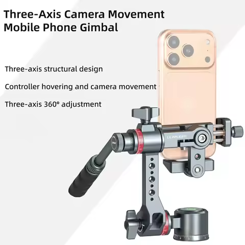 Leaplight Phone Gimbal Stabilizer 3-Axis Handheld Gimbal 360 Multi-Angle Adjustment with 3/8" and 1/