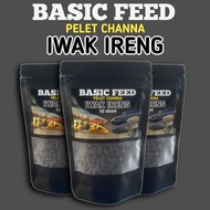 Basic feed Pellet channa iwak Packaging standing pouch 50 Grams Of channa Fish feed All channa Fish