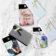 【客製化禮物】團購絲巾STEPHY 手繪設計絲巾連絲巾扣高貴禮盒