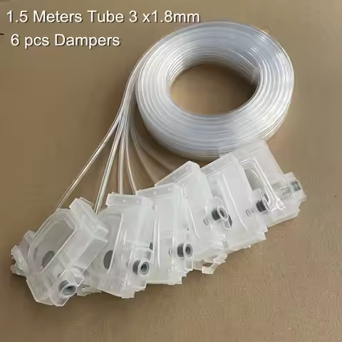 1 Set L1800 DTF Printer Ink Dampers, 150cm Ink Sac Tubes with Cartridges for Epson L1800 R1390 R2000