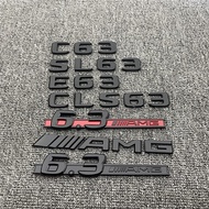 Benz C63 Car Logo 6.3 AMG Fender Logo E63 SL63 CLS63 Modified Black Samurai Logo Boutique Car Logo C