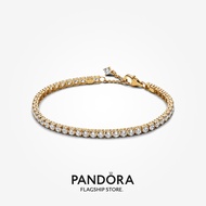 Pandora 14K Gold Plated Sparkling Tennis Bracelet