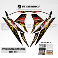 STIKER STRIPING JUPITER MX 135 LC EXCITER 135 2010 - 2015 GRAFIS VARIASI 022