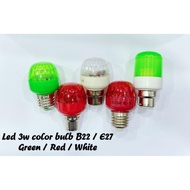 3W/5W Led Color Bulb E27 ( Green, Red, Clear )