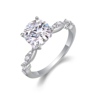 S925 Silver Ring Moissanite Closed Ring
