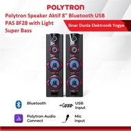 Polytron Speaker Aktif 8 Bluetooth USB Mic PAS 8F28 Light Super Bass
