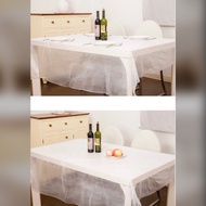 MERAH Transparent CLEAR PLASTIC DINING TABLE CLOTH TABLE CLOTH CONTENTS OF 10 - RED 160X160CM