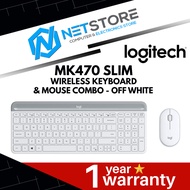 LOGITECH MK470 SLIM WIRELESS KEYBOARD AND MOUSE COMBO - OFF WHITE