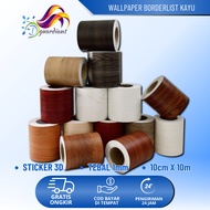 Border List Wood Motif 10cm x 10m Sticker List Border Sticker Wood Grain Motif Wall Sticker