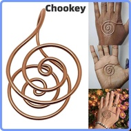 CHOOKMY Spiral Palm Ring, Adjustable Portable Copper Palm Ring,  Jewelry Accessories Handmade Reiki 