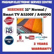 Hisense Bezel-Less Full HD TV / Smart TV 电视 (32" / 32 inch) 32A5200F / 32A4000G Supports Youtube , Netflix , Prime Video