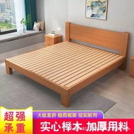 Wooden Bed Master 1.2m Double Bed Bed Frame Real Bed Single Full Modern Simple 1.8 Oak Household Oak