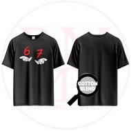 6 7 Meme Cotton Blend T-shirt