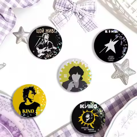 Singer V-viktor Tsoi Laser Badge Clothes Backpacks Hats Accessories Gifts For Children Friends Fans 