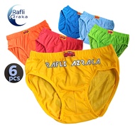 6pcs celana dalam anak laki-laki polos warna random umur 1-12 tahun pakaian dalam sempak kancut anak