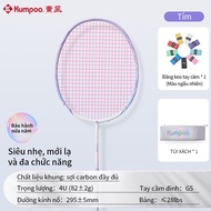 Vợt Kumpoo FLOWER PARTNER PRO Căng Sẵn11kg 4U carbonTặng Kèm Cước Quấn Cán Túi Đựng Vợt Công Thủ